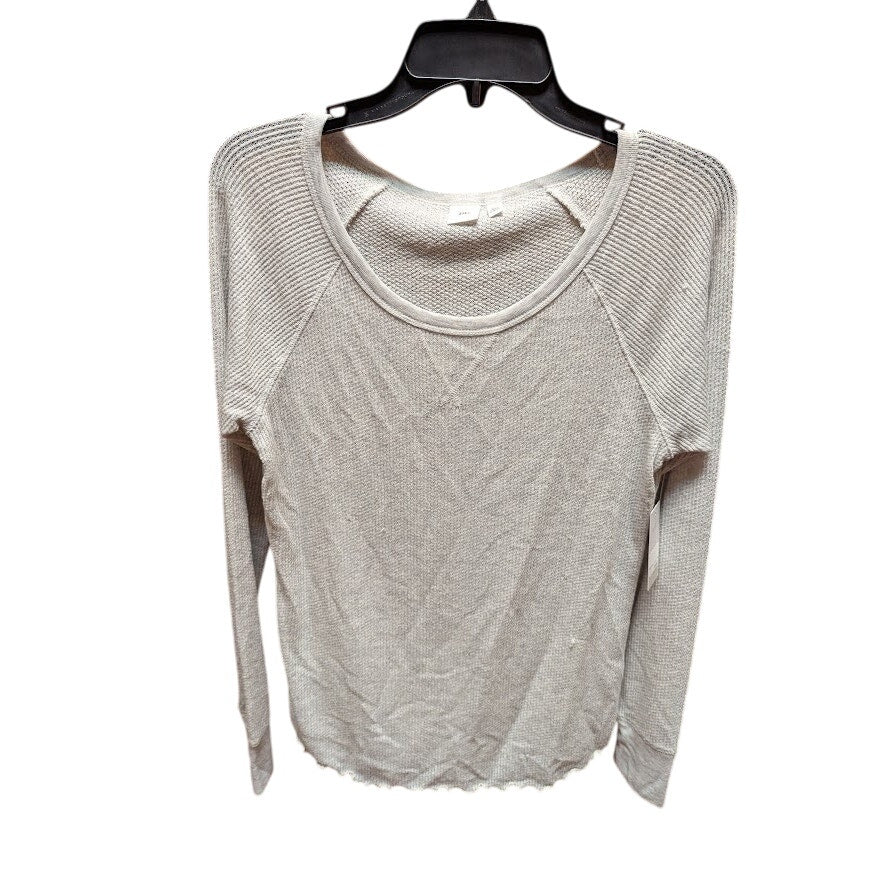 BP. Thermal Long Sleeve Lettuce Edge Crew T-Shirt Top layering gray MEDIUM