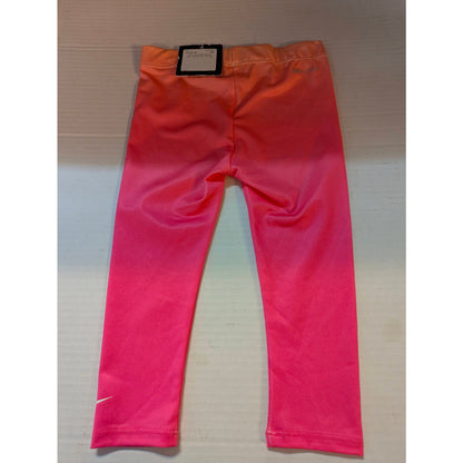 Nike Dri-FIT Toddler Girls Ombre Pink Orange Cropped Leggings 18M