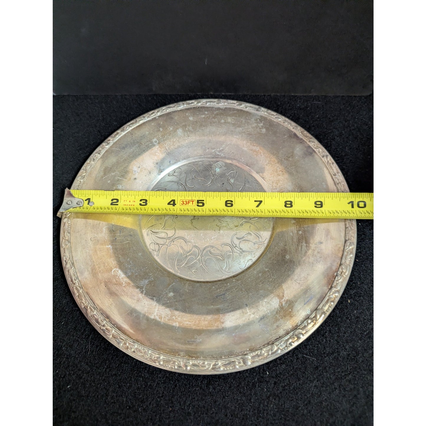 Vintage Wm. A. Rogers concave Meadowbrook Silverplate Round Platter