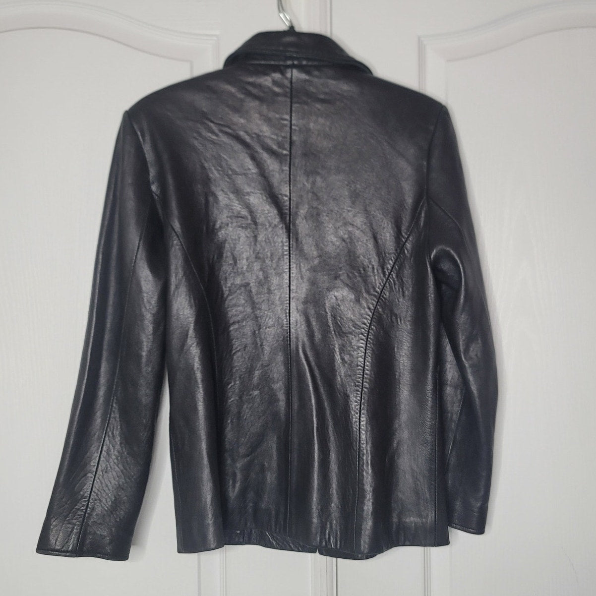 Laura Leigh Ltd. New Zealand Black Leather Lambskin jacket Womens Small SOFT