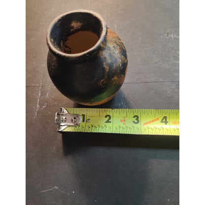 Vintage 3.6" Marbled Studio Pottery Miniature Vase Swirl Art Ceramic