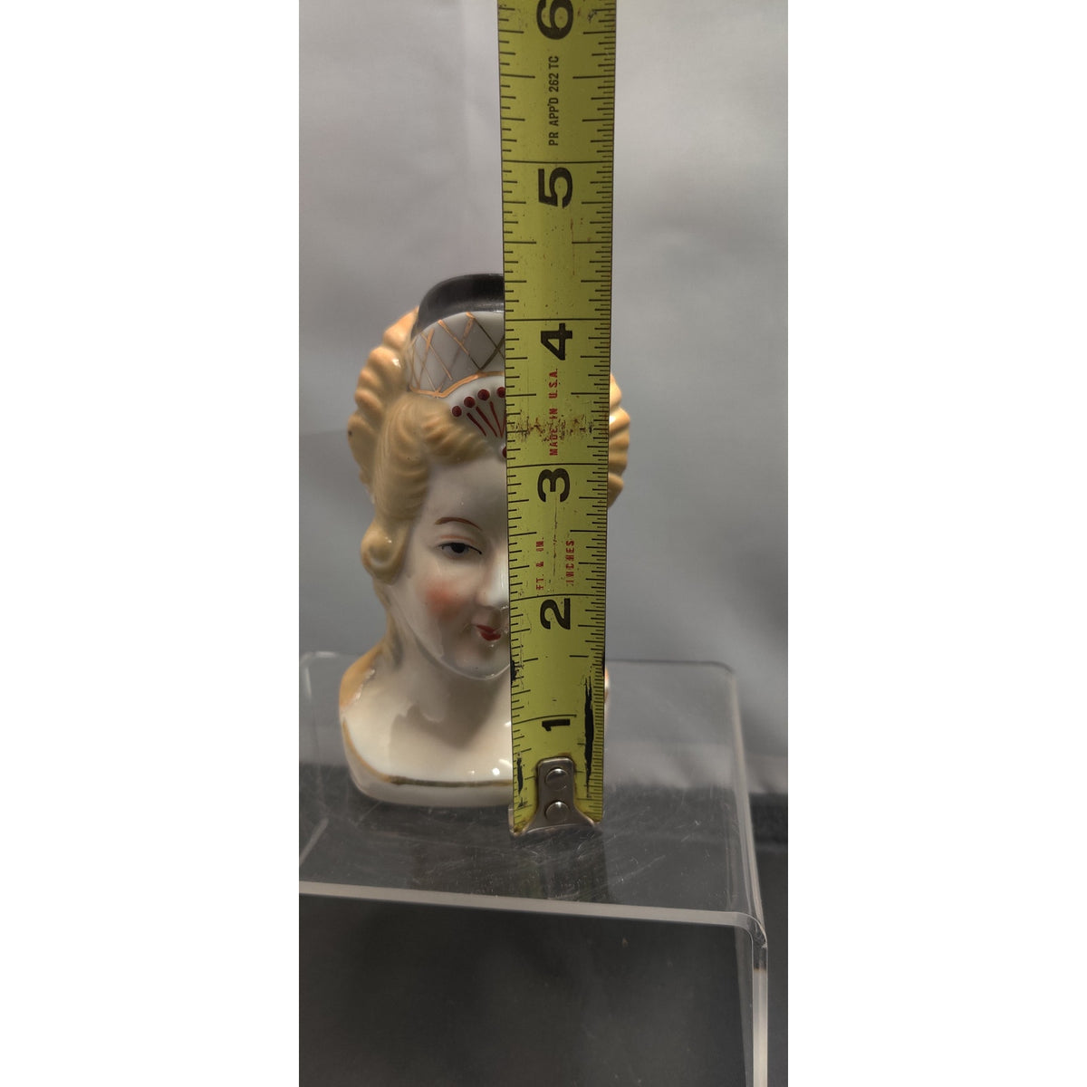 Vintage 1950s Queen Colonial Regal Lady HeadVase Planter Figurine Kitsch MCM