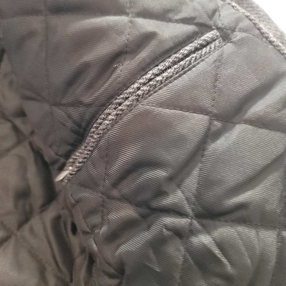 L.L. Bean Medium Regular Mens Grey Wool Herringbone Thinsulate Blazer Jacket
