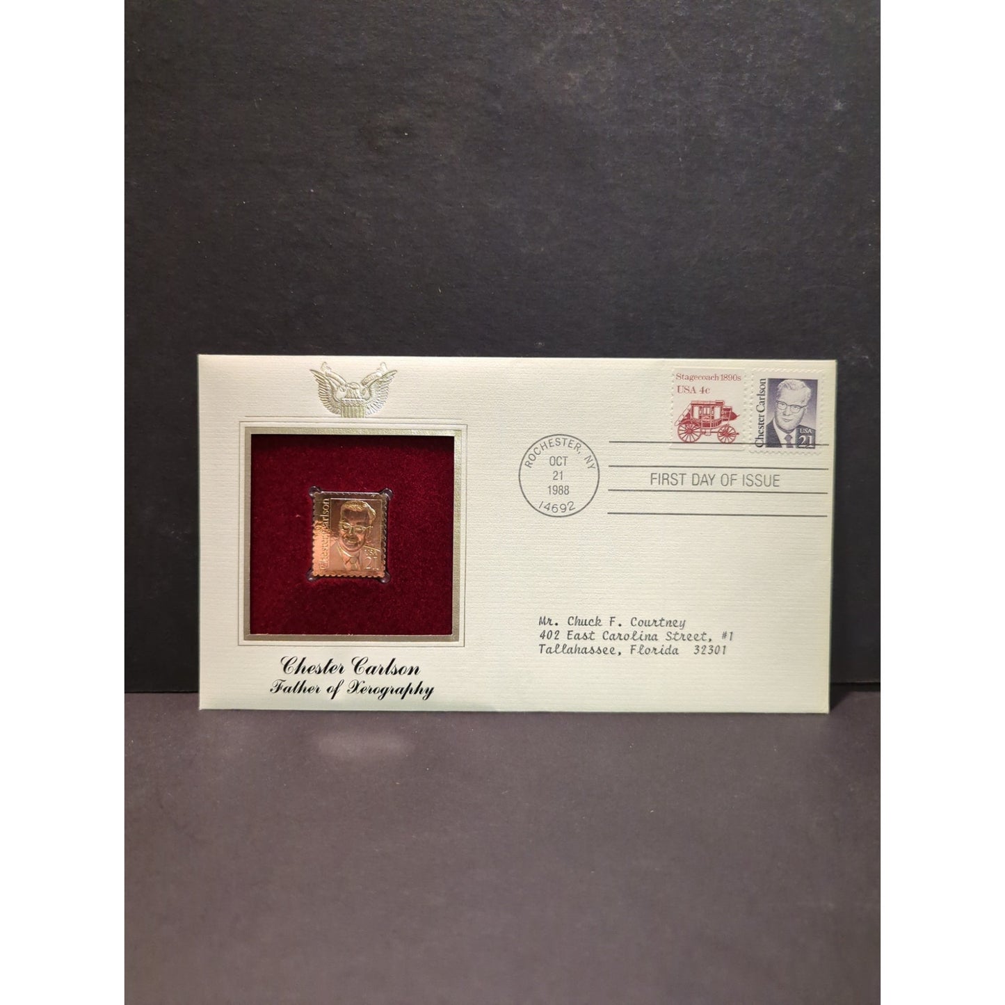 Golden Replicas o United States Stamps Collectible 22kt Gold 1988 CHESTER COLSON