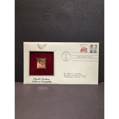 Golden Replicas o United States Stamps Collectible 22kt Gold 1988 CHESTER COLSON