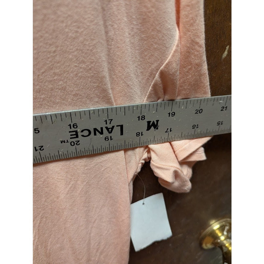 NEW American Eagle Vneck short sleeve round hem tee shirt Tshirt Size XS peach