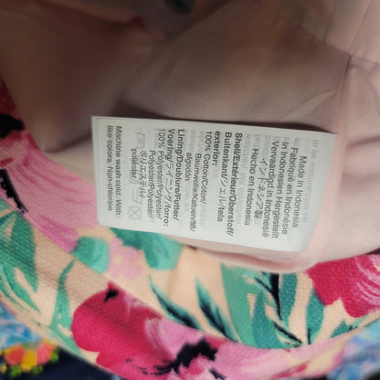 J. Crew Floral red teal Pencil basketweave Skirt back zip Size 4 casual summer