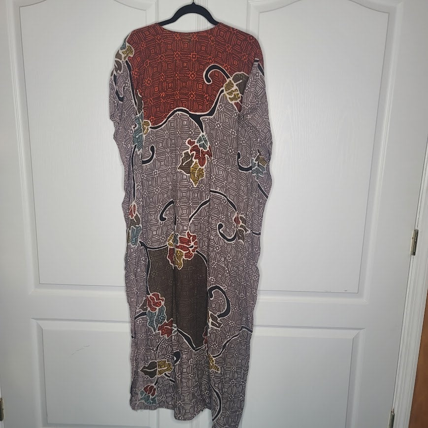 Womens House Dress ONE SIZE fits most Kaftan Beach CoverUp Cotton Colorful NEW