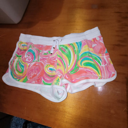 Lilly Pulitzer Chrissy Beach terry cloth Shorts Size XL All nighter print