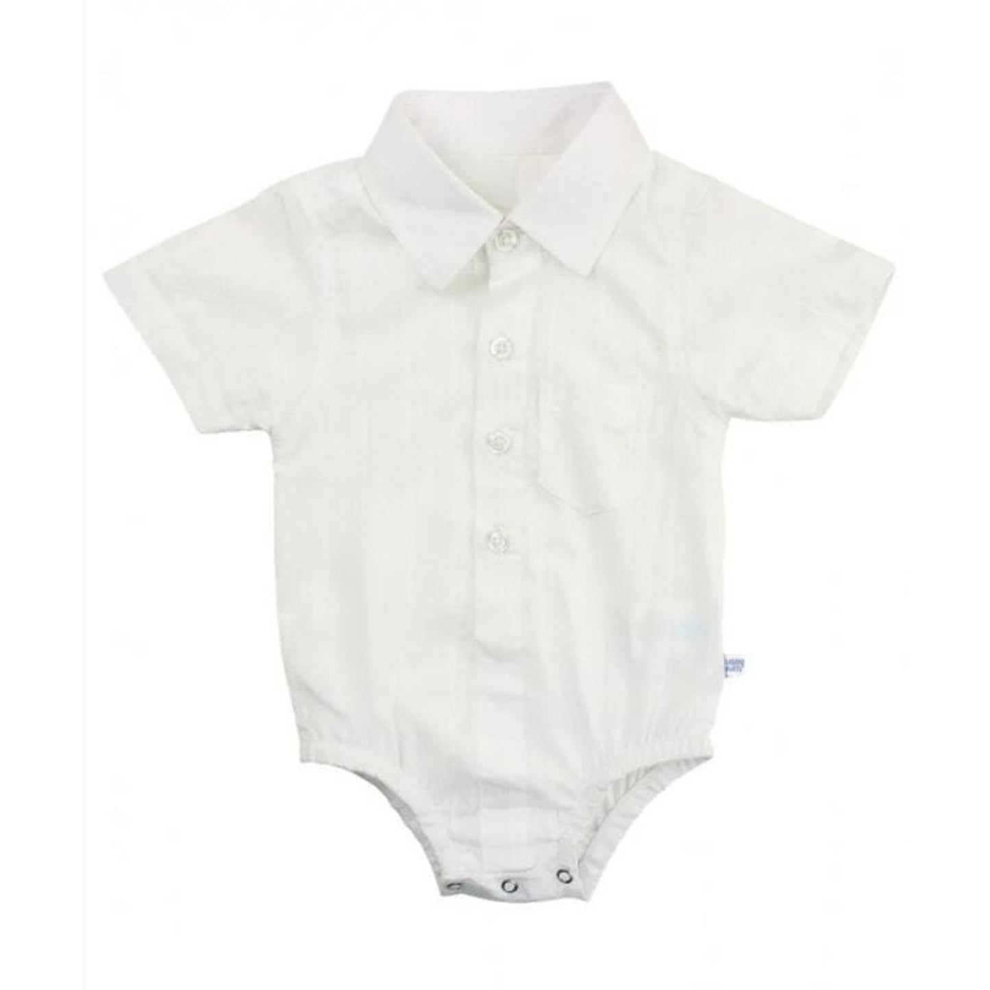 Ruffle Butts Blue Seersucker Jon Jon & White Dobby sleeve shirt 2pc Set 12-18 Mo
