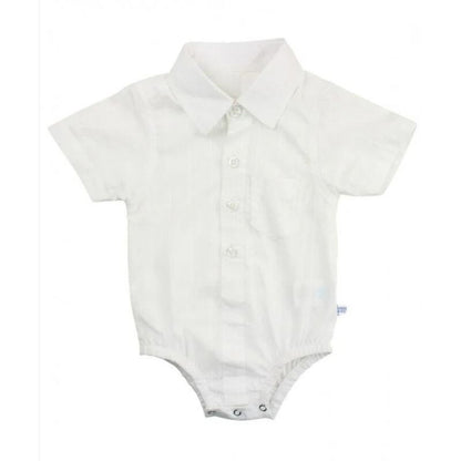 Ruffle Butts Blue Seersucker Jon Jon & White Dobby sleeve shirt 2pc Set 12-18 Mo