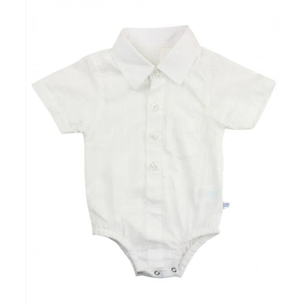 Ruffle Butts Blue Seersucker Jon Jon & White Dobby sleeve shirt 2pc Set 12-18 Mo