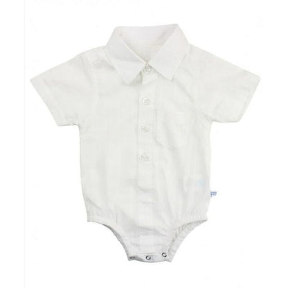 Ruffle Butts Blue Seersucker Jon Jon & White Dobby sleeve shirt 2pc Set 12-18 Mo