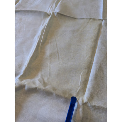 Linen tablecloth FLORAL Jacquard Nice edge 60" x 76" rectangle white