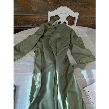 Belle & Bloom Stay Wild Oversized Wool Coat Belt Waist Solid Green Size Large