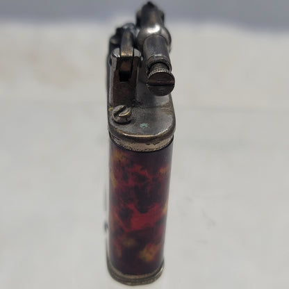 Vintage Thorens Style Lift Arm Pocket Lighter Antique Tortoiseshell Art Deco