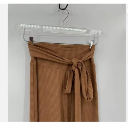 Reformation Kassia Pants Butterscotch Tan Brown Size ExtraSmall XS NEW ribbed
