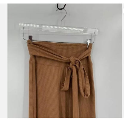Reformation Kassia Pants Butterscotch Tan Brown Size ExtraSmall XS NEW ribbed