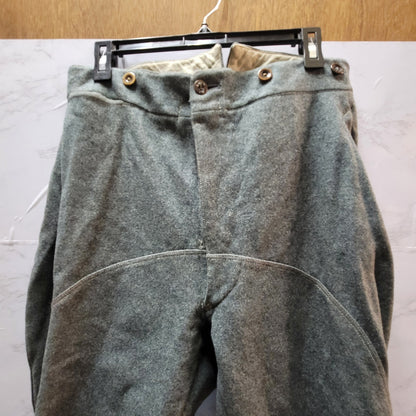 Rare WWII Swedish Army M1939 "Widengrens" Wool Grey Breeches Riding Jodhpurs