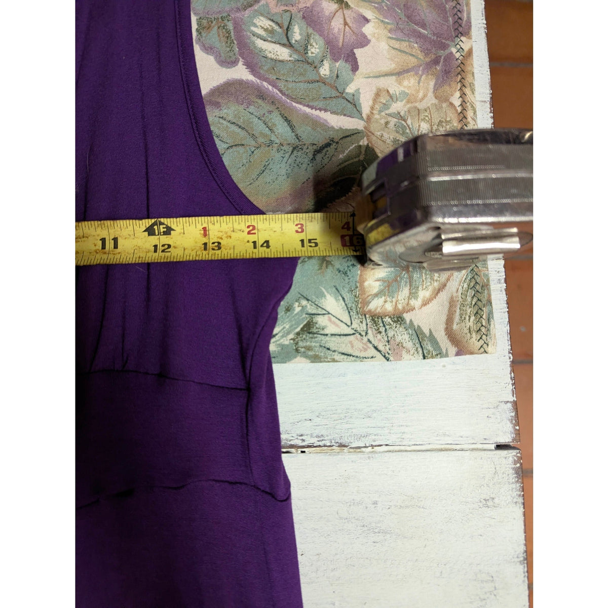 Loveappella Purple V-Neck Empire Waist Maxi Dress Large NWT
