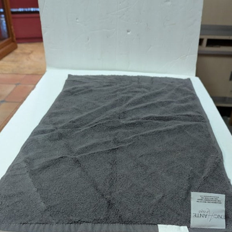 Enchante House Turkish Cotton Gracious 16" x 28" Anthracite hand towel NEW
