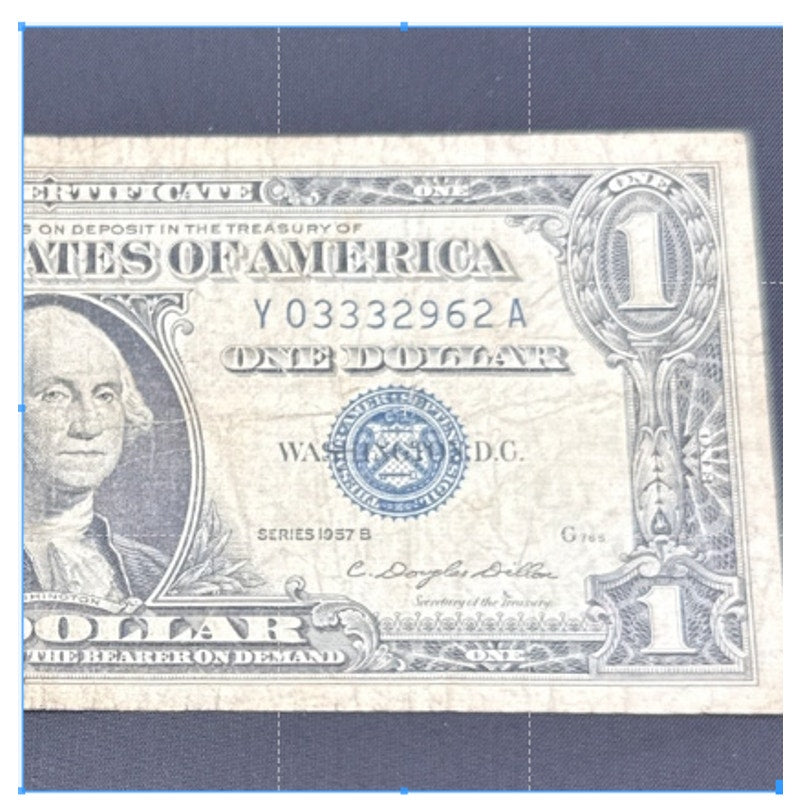 Paper Currency Note Paper Money $1 Series 1957 B silver certificate blue seal