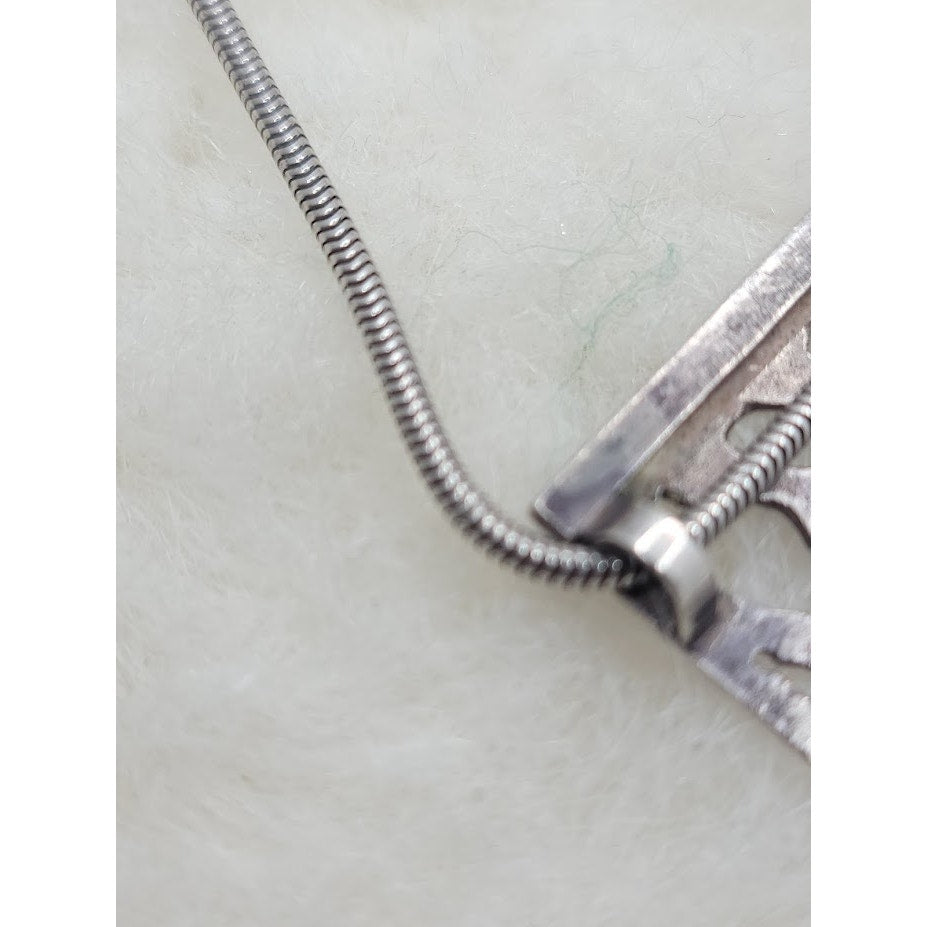 Milos Gnos Posidonia Gold Sterling Open Work Pendant Snake Chain Necklace