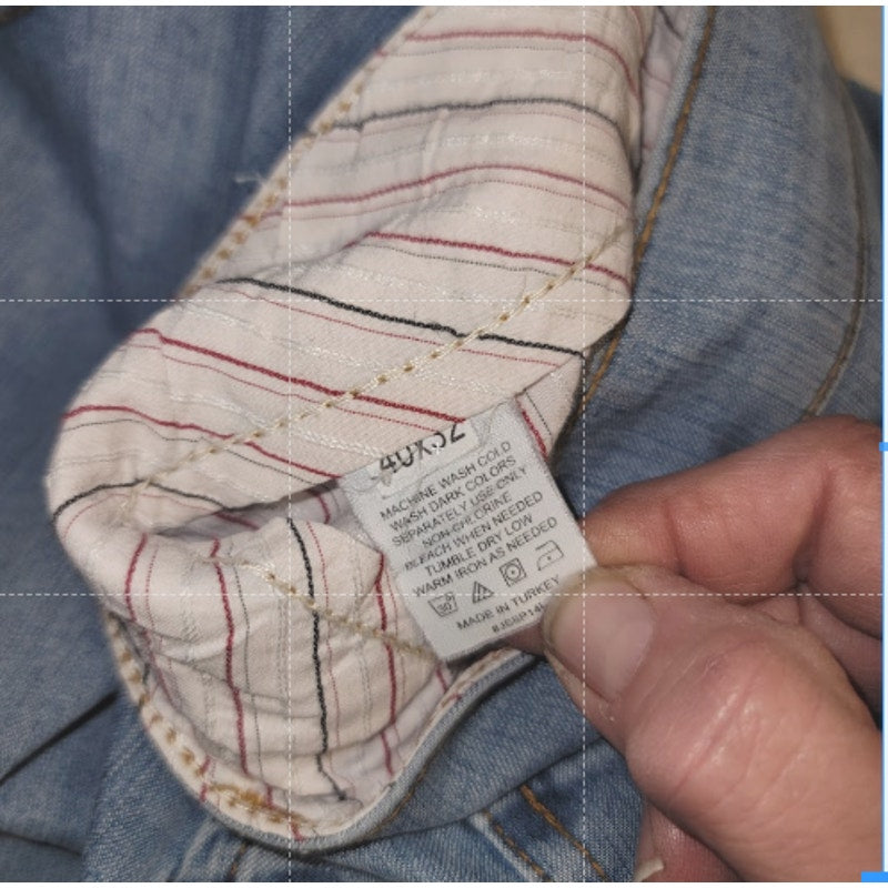 Jack of Spades Blue Comfort Light Wash Stovepipe Leg Men's Luxury Jeans 40x32