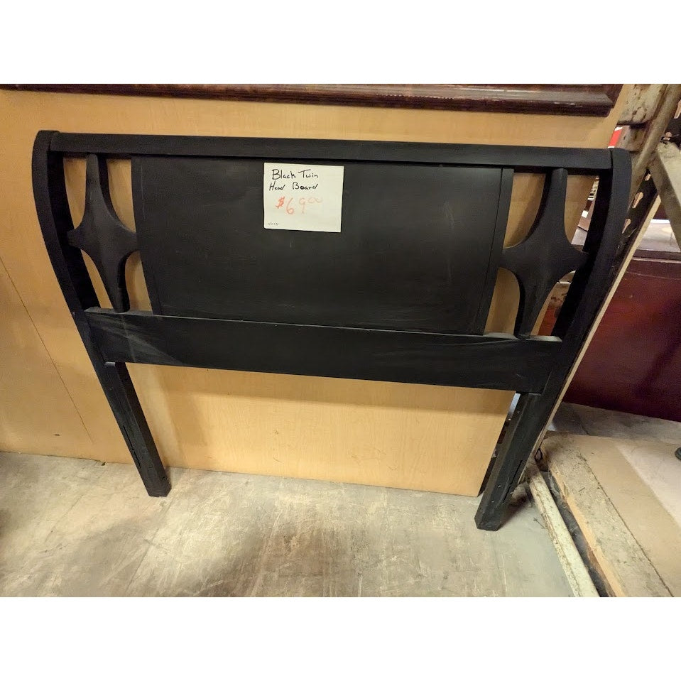 Secondhand Sandies: MCM black headboard twin bed
