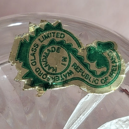 Vintage Waterford Crystal Jam Marmalade Condiment Jar with Lid Handmade Ireland