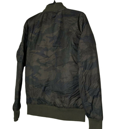 Xray Flight Patch Hooded Jacket Long Sleeve Front Zip Closure Ribbed Cuff Medium
