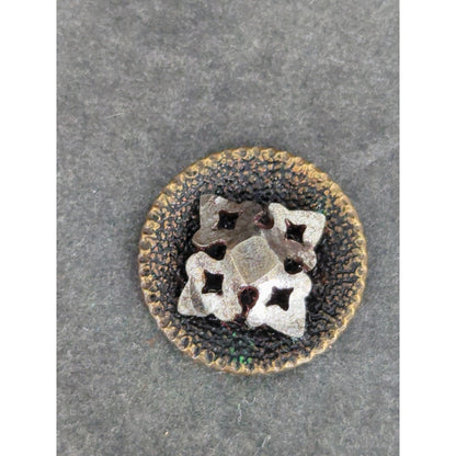 LOT CC of 10 Antique Vintage Victorian Brass Mixed Materials Buttons ESTATE FIND