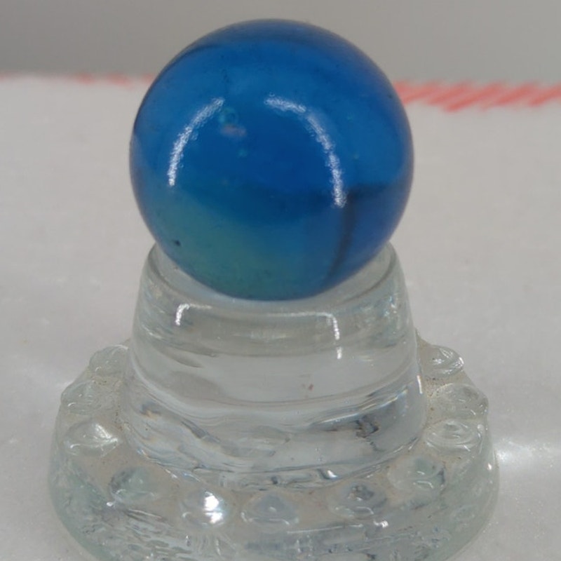 Vintage Akro Agate Opaque Swirl Shooter Marble 1" Toy Collectible #GBD