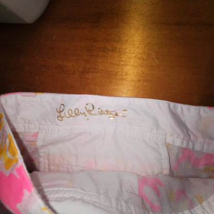 Lilly Pulitzer Callahan Shorts Size 16 Kir Royal Pink Ooh La La Print
