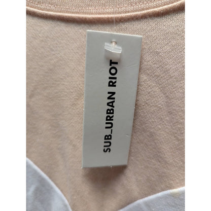 sUBURBAN rIOT  Size XS sweatshirt Chevron colorblock pink white gray long sleeve