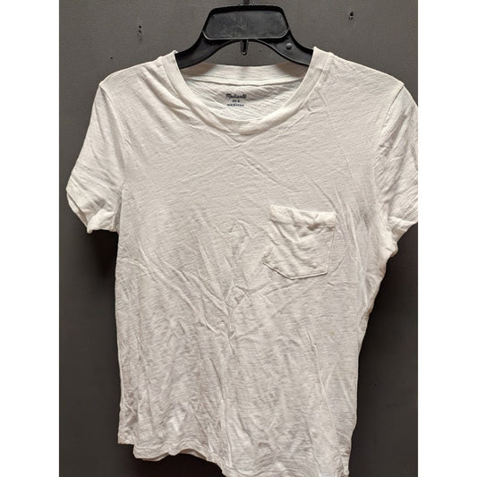 Madewell Size Small Optic White casual Tshirt top short sleeve front pocket NEW