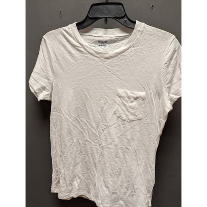 Madewell Size Small Optic White casual Tshirt top short sleeve front pocket NEW