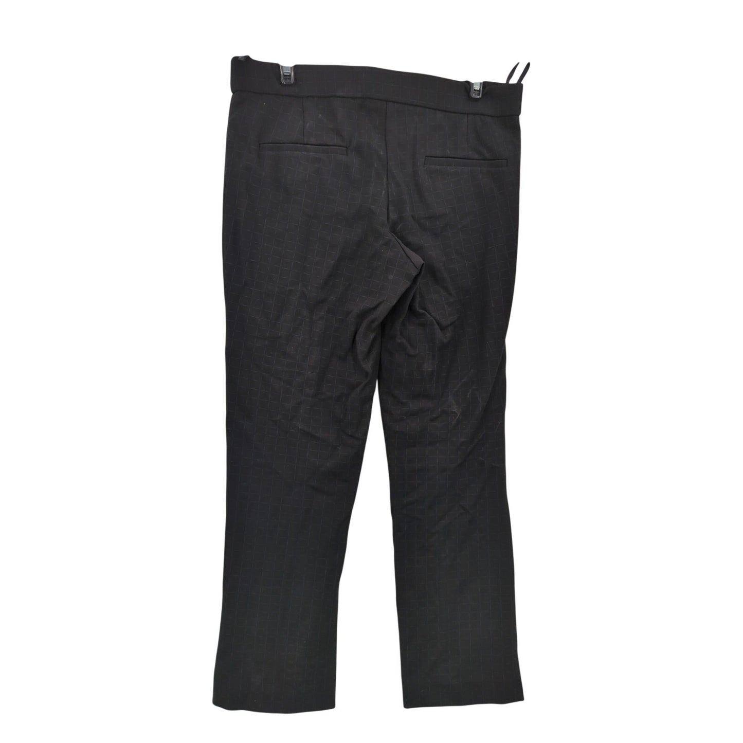 Amanda + Chelsea Women's Charcoal Gray Blue Check Flat Front Dress Pants 4