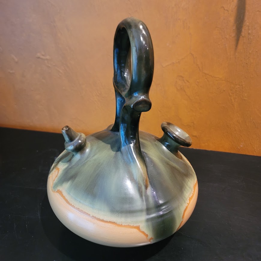 Vintage Piqueres Studio Art Pottery Botijo Spanish Water Jug Vessel Signed