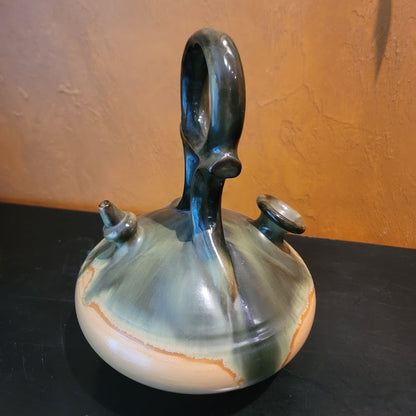 Vintage Piqueres Studio Art Pottery Botijo Spanish Water Jug Vessel Signed