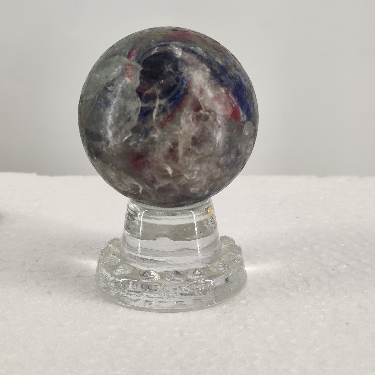 Antique German Handmade Onionskin Glass Marble Huge 2" Mammoth Rough As Is #AB2S