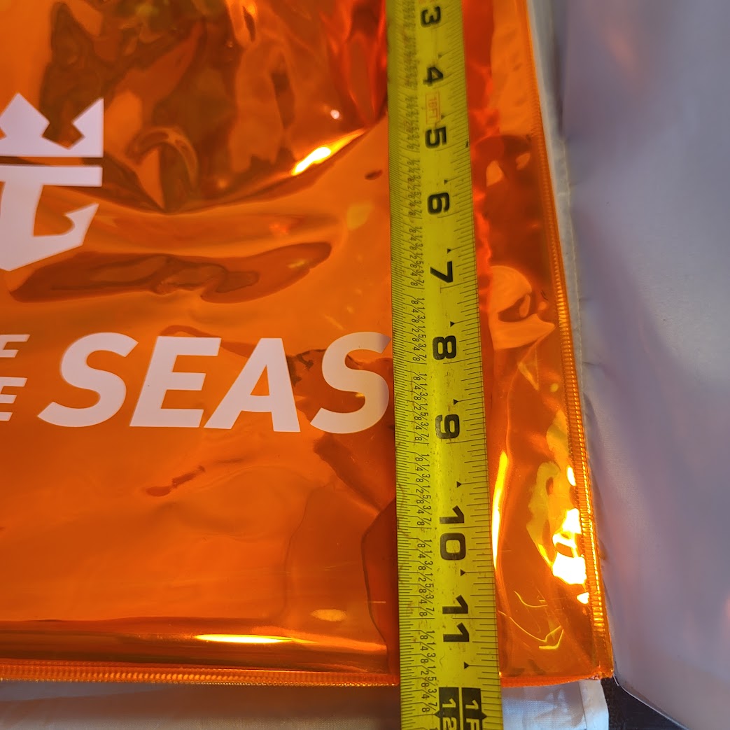 Royal Star of the Seas Orange iridescent Tote Beach Bag Rope Handle 16" x 12"