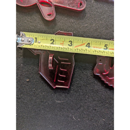 Vintage Red Plastic Christmas Cookie Cutters Lot of 6 Hallmark USA
