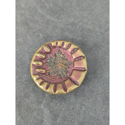 LOT Z of 10 Antique Vintage Victorian Brass Mixed Materials Buttons ESTATE FIND