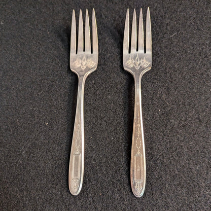 Pair of Salad Dessert Forks Community Plate Oneida Community Plate