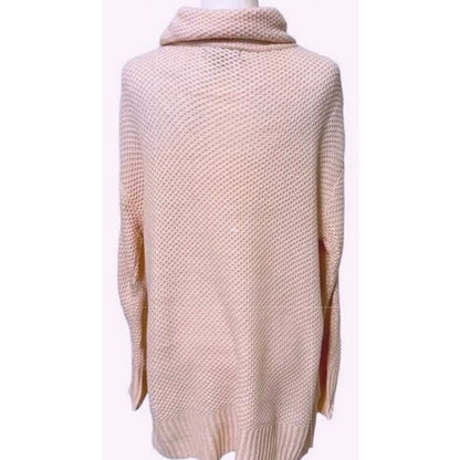 Sanctuary Honeycomb Cowl Neck Pullover Knit Sweater Sz Large in Pink NWT