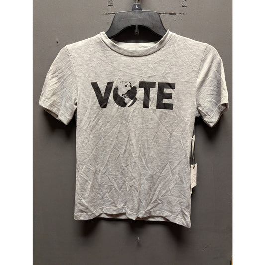 Treasure & Bond Gray "VOTE" Graphic Short Sleeve T-Shirt Small (Juniors 7/8)