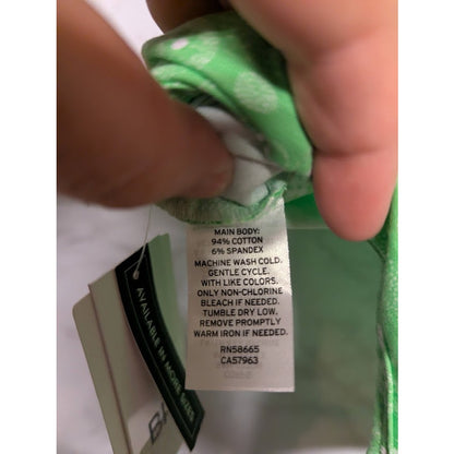 NEW Nordstrom BP Tie Halter Crop Top in Green Frosty Foulard Size 1X Extra Large