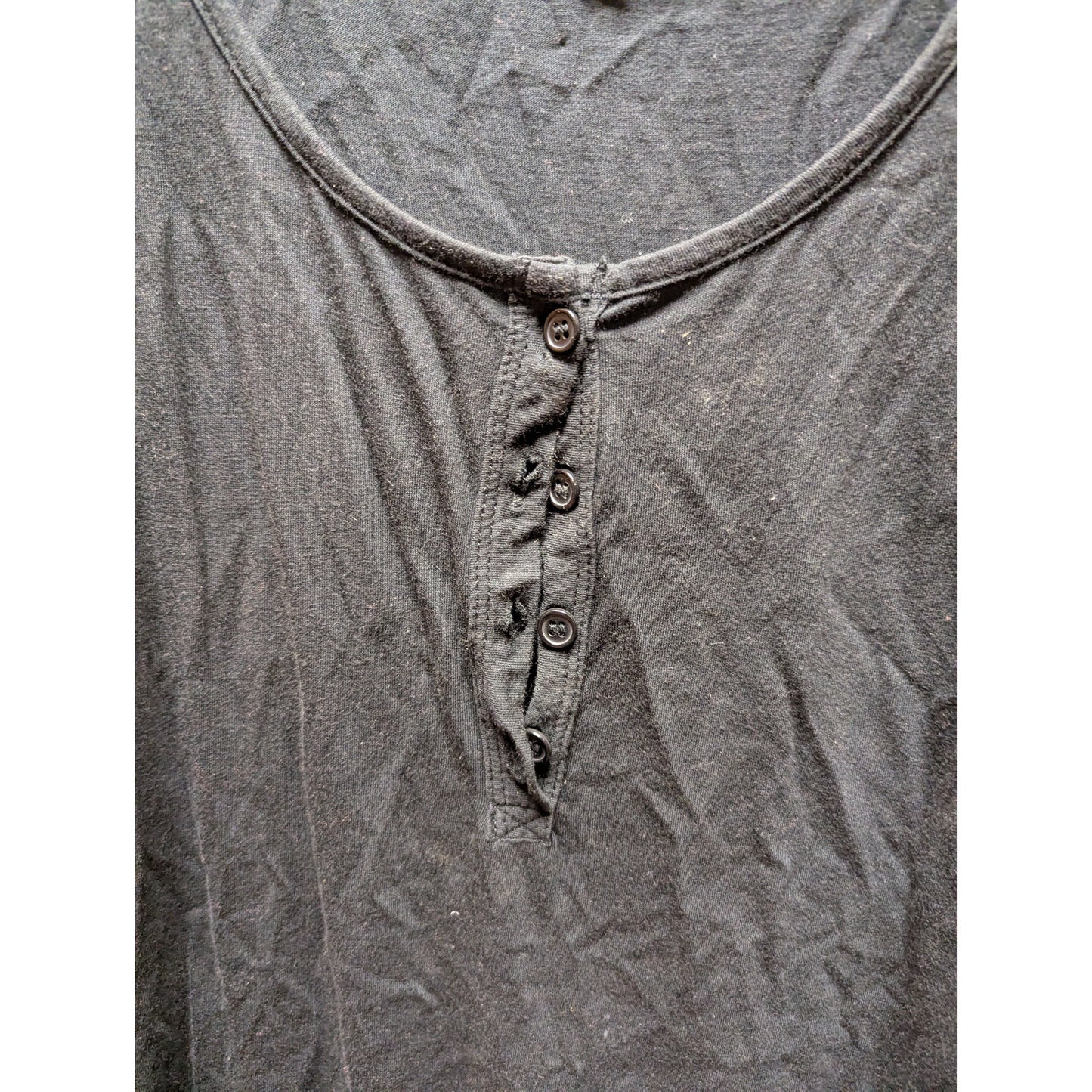 Socialite NEW Tank 1/4 Button up Sleeveless Layering Medium Henley Charcoal
