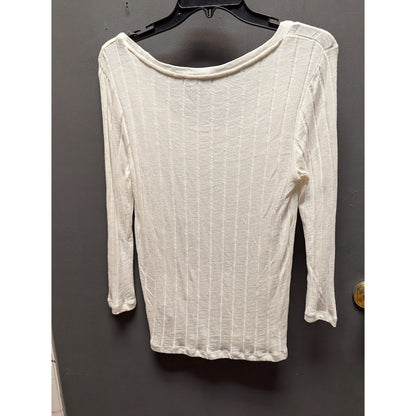 Sanctuary Opal Ribbed Knit Three-Quarter Sleeve Top Size Medium NEW